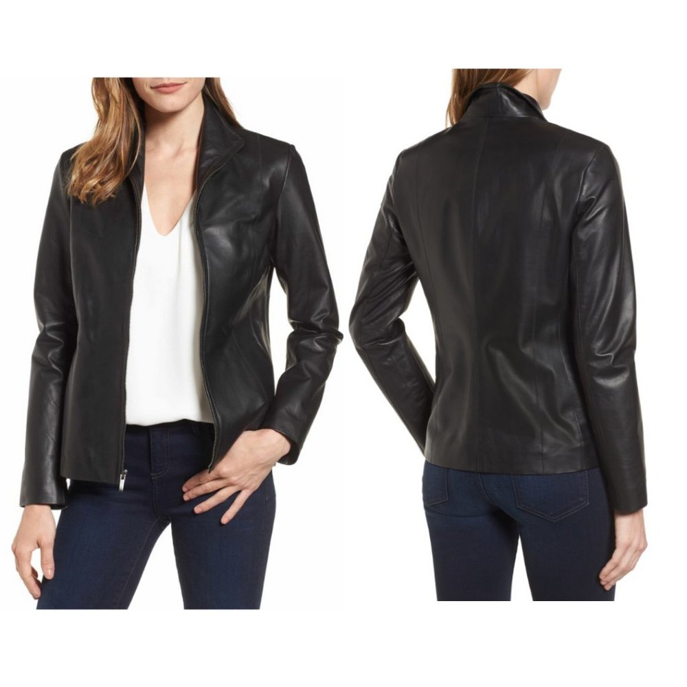 Cole Haan Leather Scuba Jacket - Picture 7 of 14